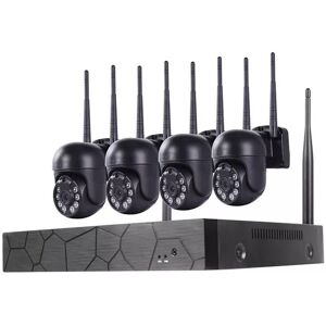 Grantek Kit Vidéosurveillance IP WiFi 4 Caméras Extérieur Dôme PTZ