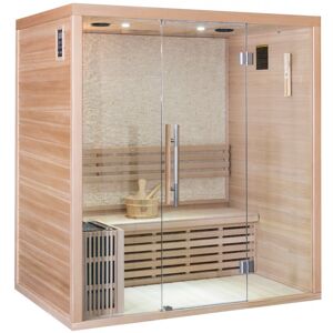 Sauna traditionnel LUXE 3 places SNÖ + poele SAWO 4500W