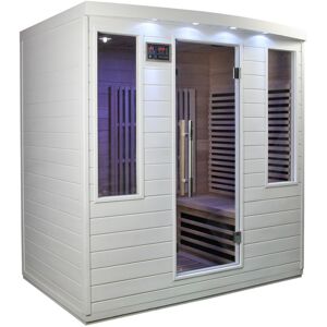 SNÖ Sauna infrarouge blanc panneaux carbone 3100W 4 places - SNÖ