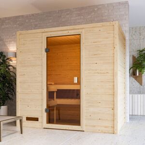 WoodFeeling Sauna traditionnel Selena 2 à 3 places 38mm sans couronne lumineuse - Woodfeeling - Publicité