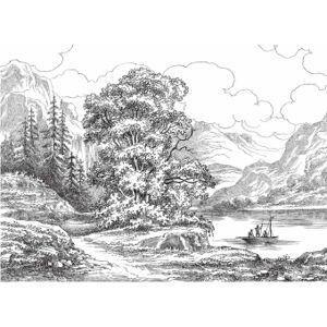 Maison Images d'Epinal Papier peint panoramique Lac