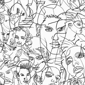 Jean Paul Gaultier Papier peint Croquis