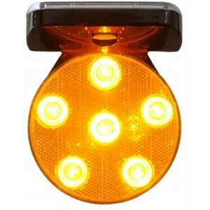 Signalisation Magnétique 6LED Solaire Jaune Sans Synchro - SILAMP