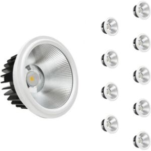 Ampoule LED 20W AR111 COB Rond (Pack de 10) - Blanc Neutre 4000K - 5500K - SILAMP