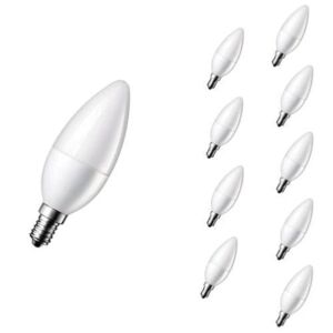 Ampoule LED E14 6W 220V C37 180° Dimmable (Pack de 10) - Blanc Neutre 4000K - 5500K - SILAMP