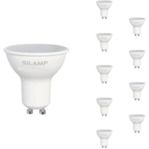 Ampoule LED GU10 8W 220V (Pack de 10) - Blanc Neutre 4000K - 5500K - SILAMP