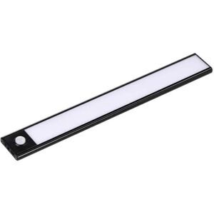 Réglette LED Rechargeable USB 60cm 2,5W Noire avec Détecteur de mouvement - Blanc Chaud 2300K - 3500K - SILAMP