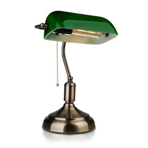 Lampe de Banquier Verte avec Interrupteur pour Ampoule E27 Garantie