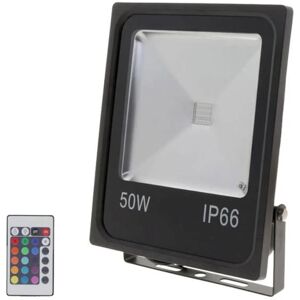 Projecteur LED RGB 50W Exterieur IP66 Plat NOIR - SILAMP