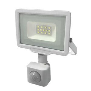 Projecteur LED 10W IP65 Blanc avec Detecteur de Mouvement - Blanc Neutre 4000K - 5500K - SILAMP