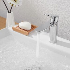 Robinet Mitigeur Lavabo Salle de Bain Inox Arrondi - SILAMP