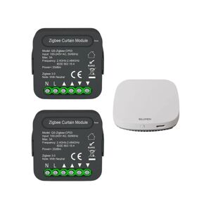 Module Interrupteur pour Volet Roulant Zigbee (2 pièces) + passerelle Zigbee - SILAMP