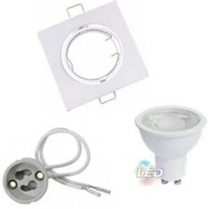 Kit Spot LED Orientable GU10 avec Ampoule LED 8W - Blanc Chaud 2300K - 3500K - SILAMP