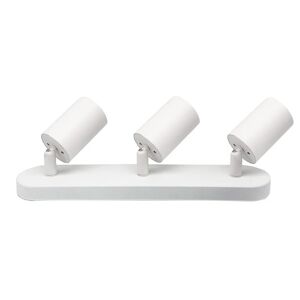 Plafonnier 3 Spots Orientables Alu Blanc pour Ampoule GU10 - SILAMP