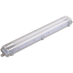 Kit de Reglette LED Double etanche + 2 Tubes Neons LED 60cm T8 18W - Blanc Neutre 4000K - 5500K - SILAMP