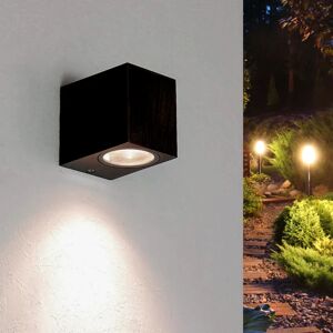 Applique Murale Noire LED Rectangulaire IP44 pour ampoules GU10 - SILAMP