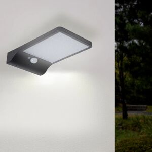 Applique murale Solaire LED Noire 2.5W avec Detecteur de Mouvement - Blanc Neutre 4000K - 5500K - SILAMP