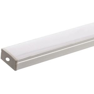 Profile Aluminium 1m pour Ruban LED Double Rangee - Couvercle Blanc Opaque - SILAMP