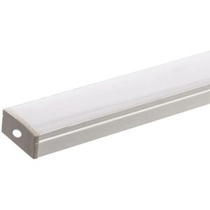 Profile Aluminium 2m pour Ruban LED Double Rangee - Couvercle Blanc Opaque - SILAMP