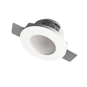 Support Spot GU10 LED Rond Blanc Ø120mm + vitre opaque - SILAMP