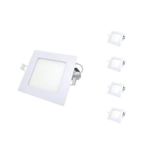 Spot LED Extra Plat Carre BLANC 24W (Pack de 5) - Blanc Froid 6000K - 8000K - SILAMP