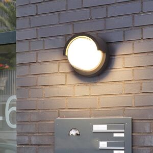 Applique Murale LED 15W Noire Ronde IP65 avec Cache - Blanc Froid 6000K - 8000K - SILAMP