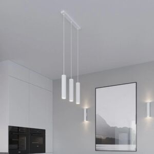 Suspension 3 Lampes Blanc pour Ampoules GU10 - SILAMP