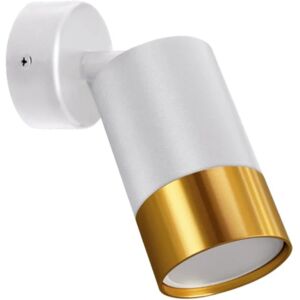 Spot en saillie Orientable BLANC et OR pour Ampoule GU10 - SILAMP