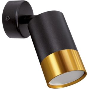 Spot en saillie Orientable NOIR et OR pour Ampoule GU10 - SILAMP