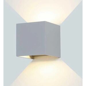 Applique Murale Grise LED 12W IP54 Carre - Blanc Chaud 2300K - 3500K - SILAMP