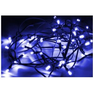 Guirlande Solaire LED Bleue 10M 100LED IP44, 8 Modes - Cable Vert - SILAMP