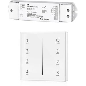 Kit Variateur Tactile Monochrome Sans Fil 4 Zones et Dimmer RF - SILAMP