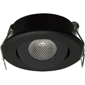 Mini Spot LED Encastrable 1.5W Noir ø52mm - Blanc Neutre 4000K - 5500K - SILAMP