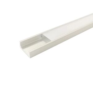 Profile Aluminium 2m pour Ruban LED avec Couvercle Blanc Opaque - SILAMP