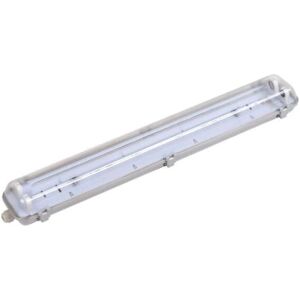 Reglette etanche double pour tube LED T8 60cm IP65 (boitier vide) - SILAMP