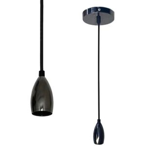 Support de suspension E27 en Noir Metallique Ovale - SILAMP