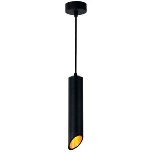 Suspension Luminaire Biseautee GU10 IP20 30cm Noir / Or - SILAMP