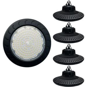 Suspension Industrielle HighBay UFO 150W IP65 NOIR (Pack de 5) - Blanc Neutre 4000K - 5500K - SILAMP