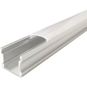 Profilé Aluminium 2m pour Ruban LED Couvercle Opaque - SILAMP