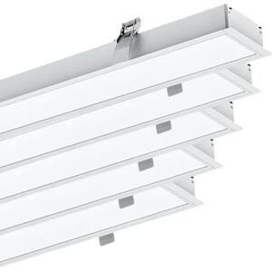 Réglette Encastrable LED 120cm 35W Blanc (Lot de 5) - Blanc Neutre 4000K - 5500K - SILAMP