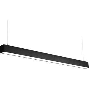 Réglette Suspendue LED Large 120cm 35W Noir - Blanc Froid 6000K - 8000K - SILAMP