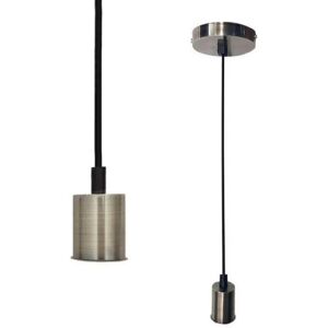 Suspension luminaire Ampoule E27 Bronze Brossé Cylindrique - SILAMP