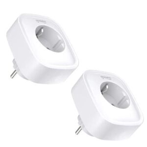 Prise Connectée WiFi 2.4GHz 16A Blanche (Lot de 2) -