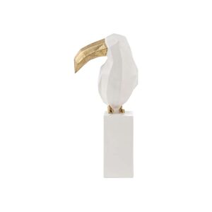 Conforama Statuette toucan TOUCAN coloris blanc/doré