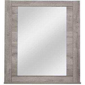 Conforama Miroir 84x92 cm EDEN COLORIS CHENE GRIS CLAIR