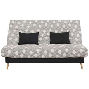 Conforama Housse pour clic clac 130 cm ARIA motif hexagone