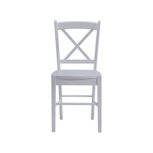 Conforama Chaise en bois massif COTTAGE coloris blanc