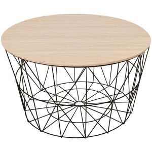 Conforama Table basse ronde ARIANO coloris noir