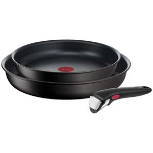 Tefal Lot de 2 poêles 22/26 cm + 1 poignée TEFAL ECO RESIST