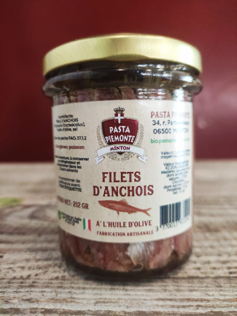 Anchois Nature en Huile d'Olive - En direct de PASTA PIEMONTE (Alpes-Maritimes)